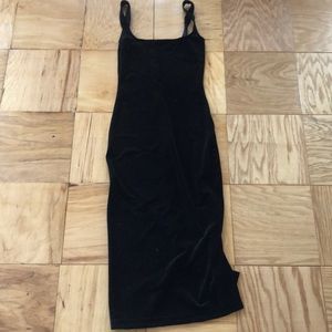 American apparel black velvet dress